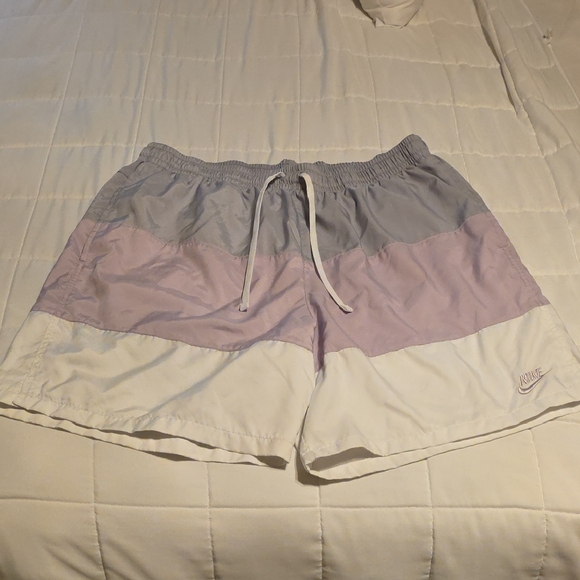 Nike Men's Swim Hybrids - Gray, Purple, and White - Picture 1 of 1
